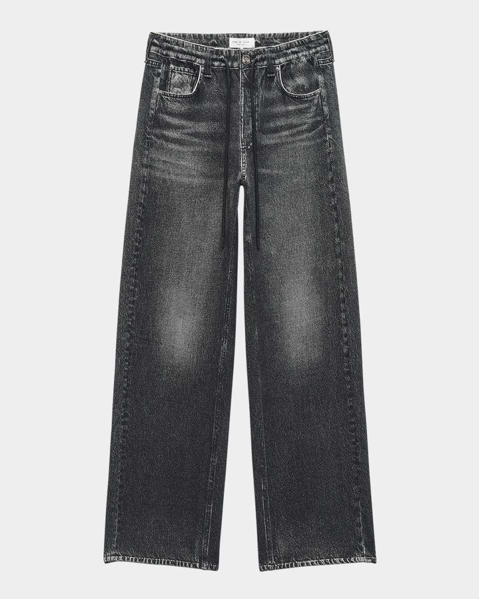 Miramar Terry Wide Drawstring Jeans